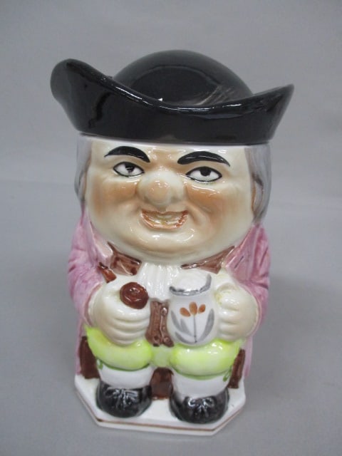 Vintage Haldon Group Colonial Man Toby Style Candy Jar 6" (1 of 4)