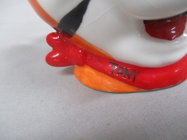2002 Kellogg's "Tony The Tiger" Ceramic Sugar Bowl w/Lid 4" - 2