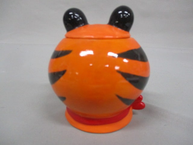 2002 Kellogg's "Tony The Tiger" Ceramic Sugar Bowl w/Lid 4" - 4