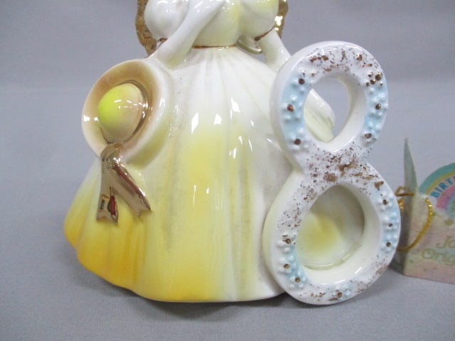 Vintage Josef Originals 8th Birthday Angel Figurine 4.5" - 3