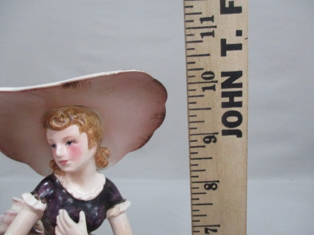 Vintage Lefton #2790A Southern Belle Lady Planter 10" - 8