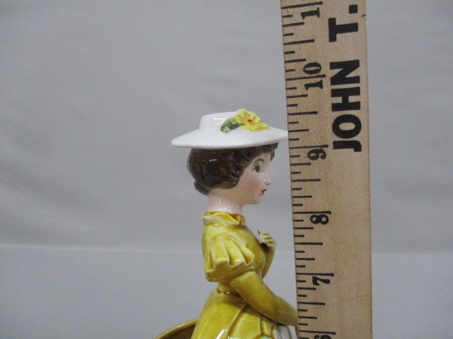 Vintage Relpo #5929 Southern Belle Lady Planter 9.5" - 7