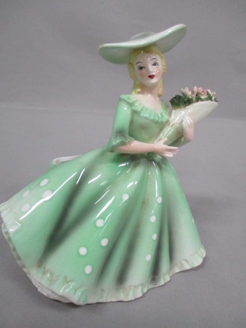 Lefton #1855 Porcelain Lady Planter 6": .