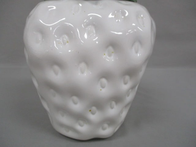McCoy #263 White Strawberry Cookie Jar 10" - 2
