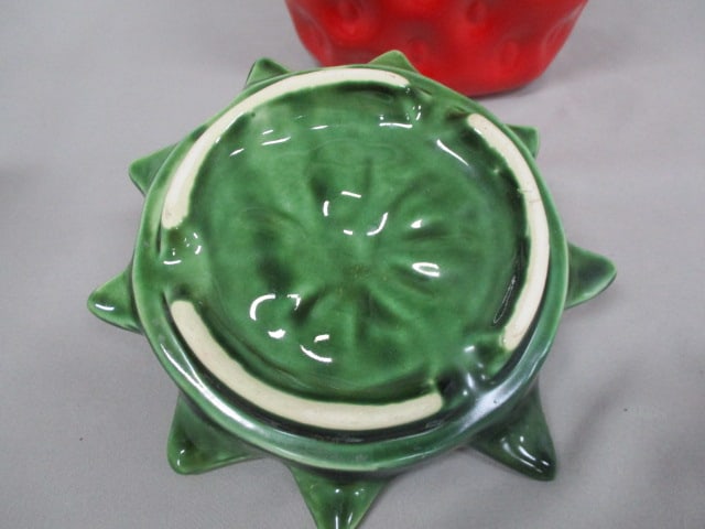 Vintage Red Strawberry Cookie Jar 10" - 4