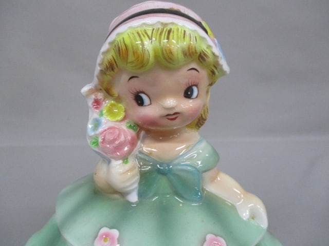 Ucagco Ceramic Girl Biscuit/Candy Jar 7.5" x 8" - 2
