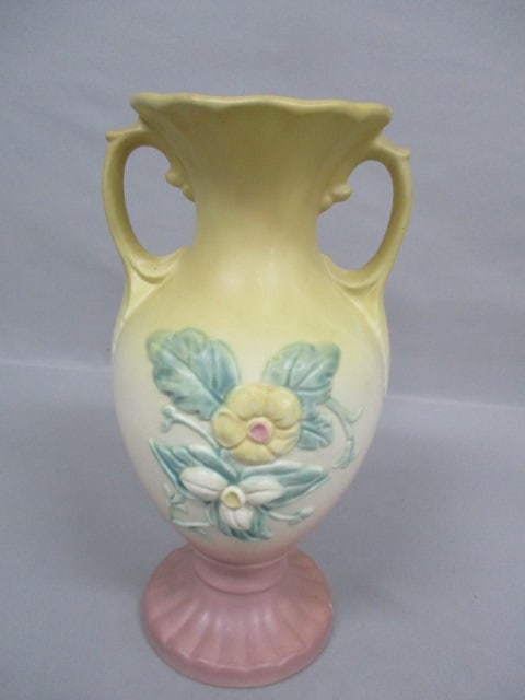Hull Pottery "Wildflower" W-17-12 1/2 Double Handle Vase 13": .
