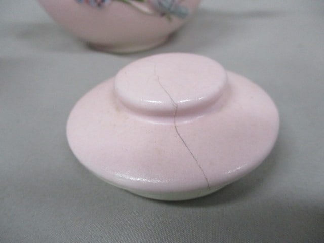 1957 Hull Pottery 3pc Tea Set in "Serenade" Pattern - 16