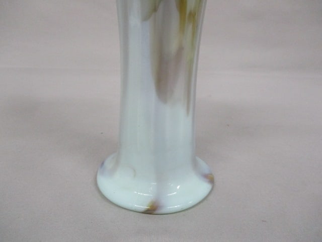 Vintage Early 1900's Bournique Slag Glass/Swung Vase 9.5" - 4