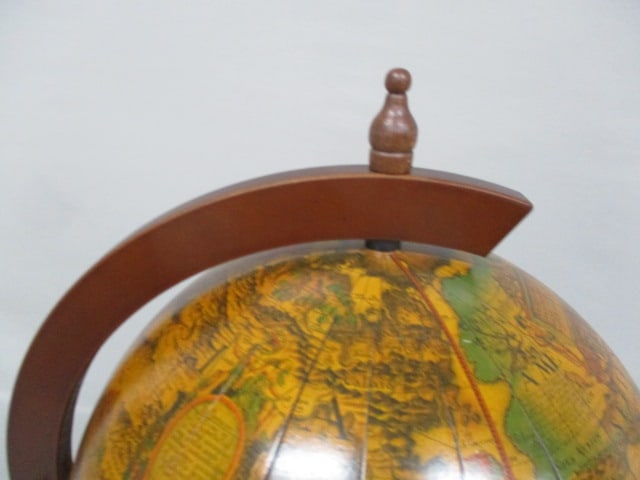 Vintage Italian Tabletop World Globe Dry Bar 16.5" x 21" - 3