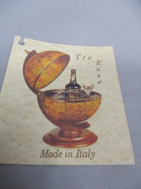 Vintage Italian Tabletop World Globe Dry Bar 16.5" x 21" - 6