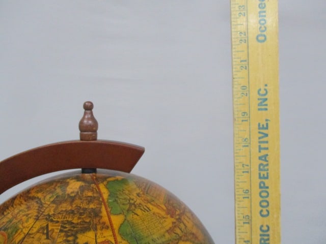 Vintage Italian Tabletop World Globe Dry Bar 16.5" x 21" - 7