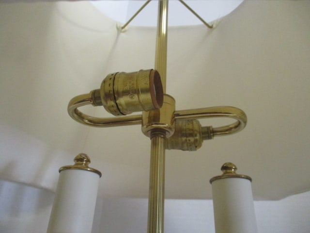 Pair of Waterford Brass and Crystal Neoclassical Style Column Lamps - 4