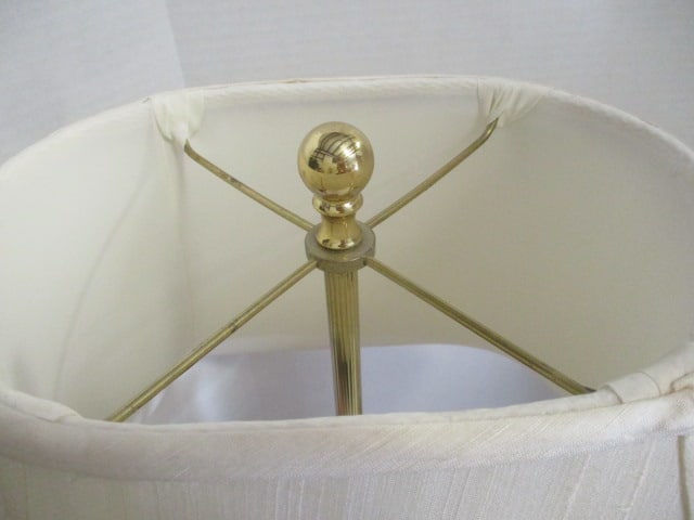 Pair of Waterford Brass and Crystal Neoclassical Style Column Lamps - 5