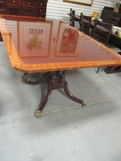 Baker Furniture Double Pedestal Dining Table with Three Leaves (1 of 10)