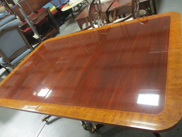 Baker Furniture Double Pedestal Dining Table with Three Leaves - 8