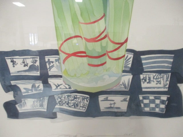 Gary Bukovnik Signed "Tulips in a Vase" 1995 Limited Edition Print of Watercolor - 3