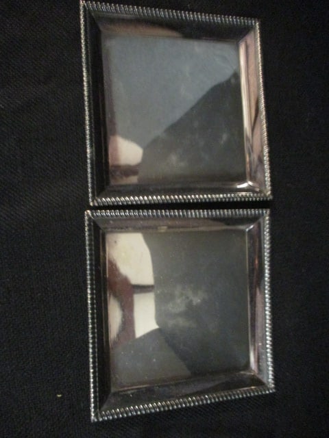 Pair of Keyeda Crystal Candy/Vanity Box with Sterling Silver Underplate and Lids - 5