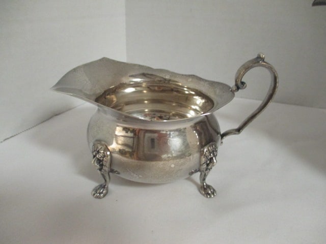 Vintage Sterling Silver 3 Piece Tea Set with Lion Head Feet - 2
