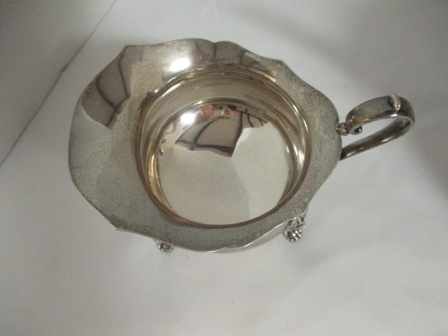 Vintage Sterling Silver 3 Piece Tea Set with Lion Head Feet - 3