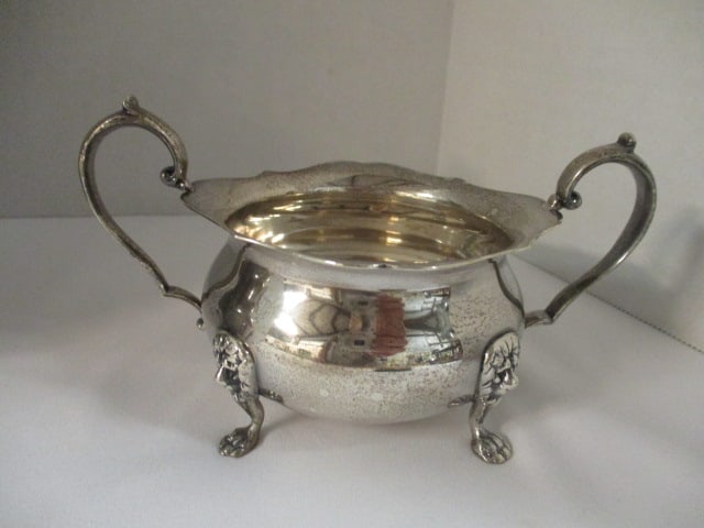 Vintage Sterling Silver 3 Piece Tea Set with Lion Head Feet - 4