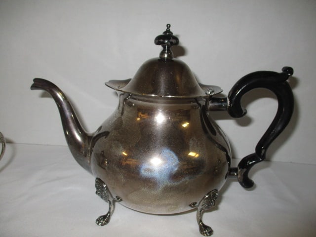 Vintage Sterling Silver 3 Piece Tea Set with Lion Head Feet - 6