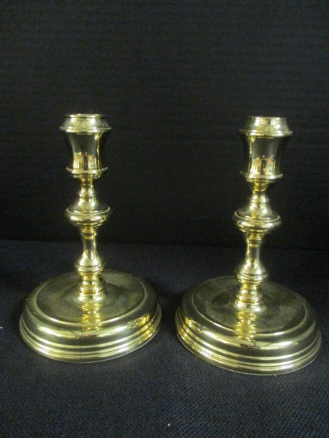Pair of Baldwin Brass Candle Sticks: 6"h