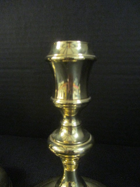 Pair of Baldwin Brass Candle Sticks - 3