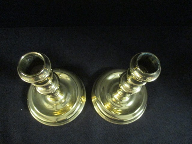 Pair of Baldwin Brass Candle Sticks - 4