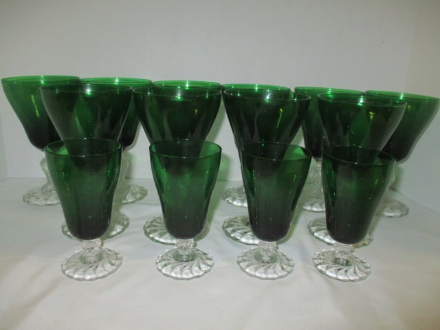 Midcentury Anchor Hocking "Burple" Water Goblets and Juice Glasses (1 of 4)