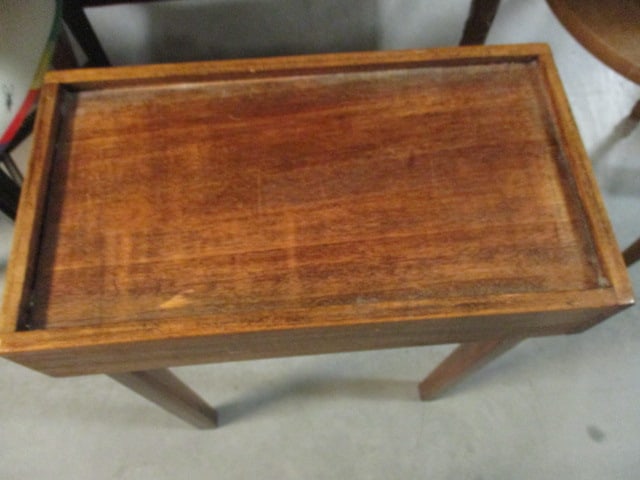 Primitive Solid Wood Side/Lamp Table - 2