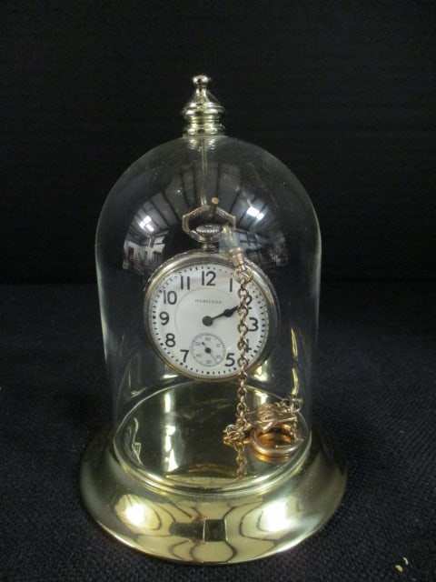 Antique Hamiliton Watch Co. 21 Jewel 14K Gold Filled Pocket Watch with Fob (1 of 4)