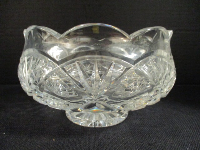 Footed Waterford Crystal Centerpiece Bowl: 7 1/4"dia x 4 3/4"h