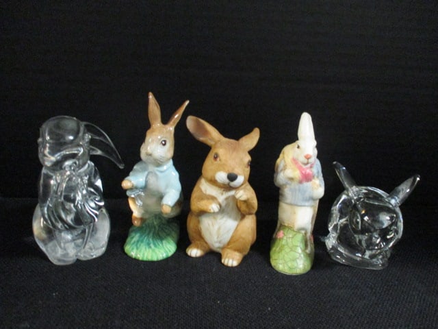 Crystal and Porcelain Rabbit Figurines (1 of 8)