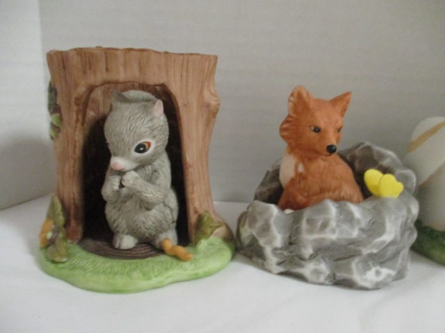 Six 1984 Franklin Porcelain "Woodland Surprises" by Jacqueline B. Smith Figurines - 2