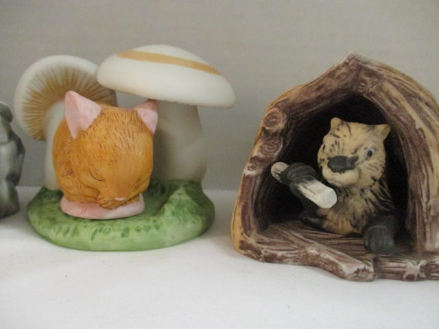 Six 1984 Franklin Porcelain "Woodland Surprises" by Jacqueline B. Smith Figurines - 3