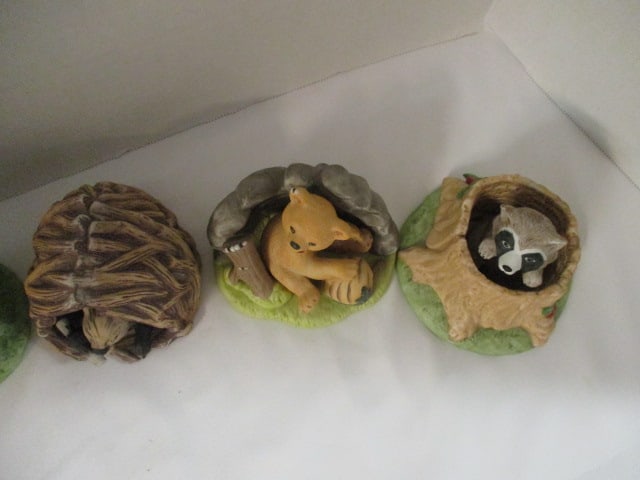 Six 1984 Franklin Porcelain "Woodland Surprises" by Jacqueline B. Smith Figurines - 5