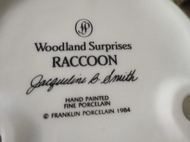Six 1984 Franklin Porcelain "Woodland Surprises" by Jacqueline B. Smith Figurines - 8