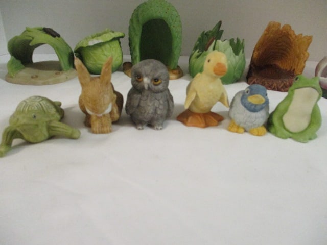 Six 1984 Franklin Porcelain "Woodland Surprises" by Jacqueline B. Smith Figurines - 6