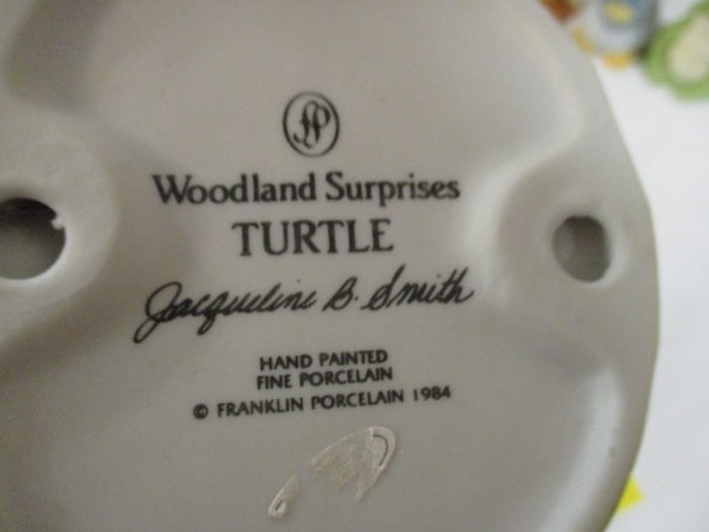 Six 1984 Franklin Porcelain "Woodland Surprises" by Jacqueline B. Smith Figurines - 7