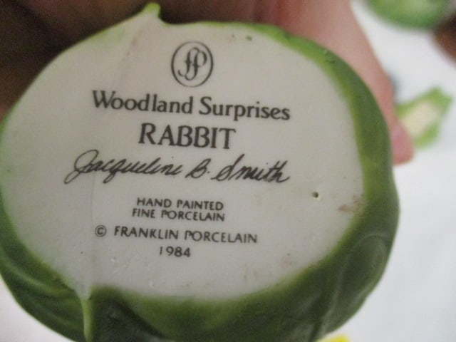 Six 1984 Franklin Porcelain "Woodland Surprises" by Jacqueline B. Smith Figurines - 8
