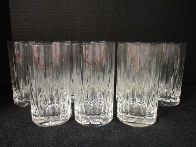 Eight Miller Rogaska Crystal Tumblers: 5 3/8"h