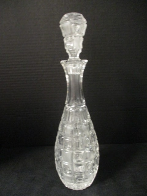 Etched Pressed Glass Decanter (1 of 5)