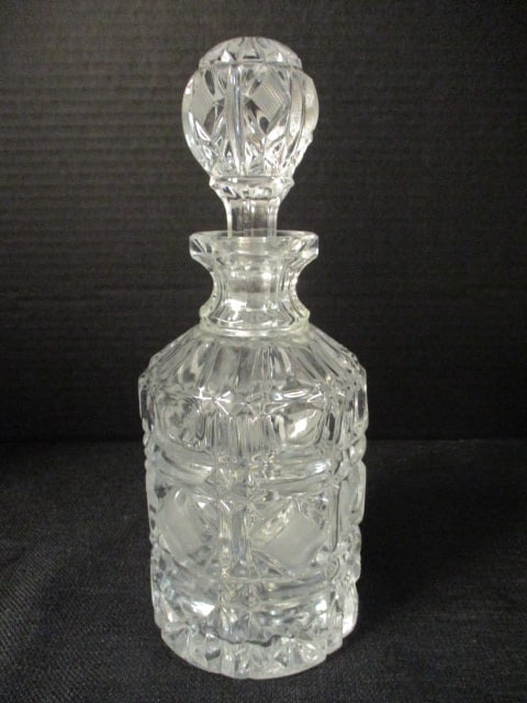 Etched Pressed Glass Decanter (1 of 5)