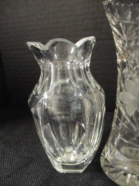 Three Small Crystal Vases-Wedgwood, Hale's, etc. - 4