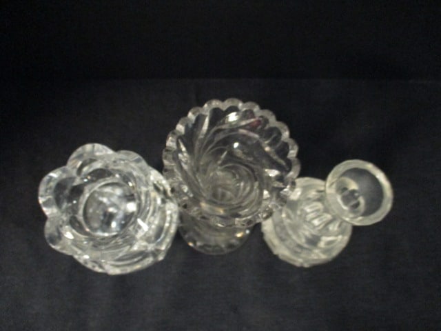 Three Small Crystal Vases-Wedgwood, Hale's, etc. - 5