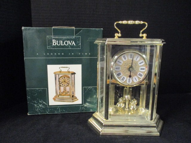 Bulova Quartz Anniversary Clock in Original Box: .