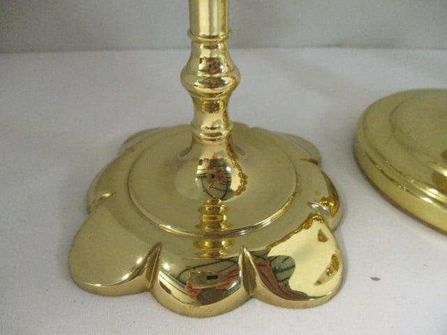 Three Baldwin Brass Candle Holders - 3