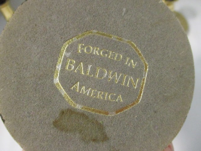 Three Baldwin Brass Candle Holders - 6