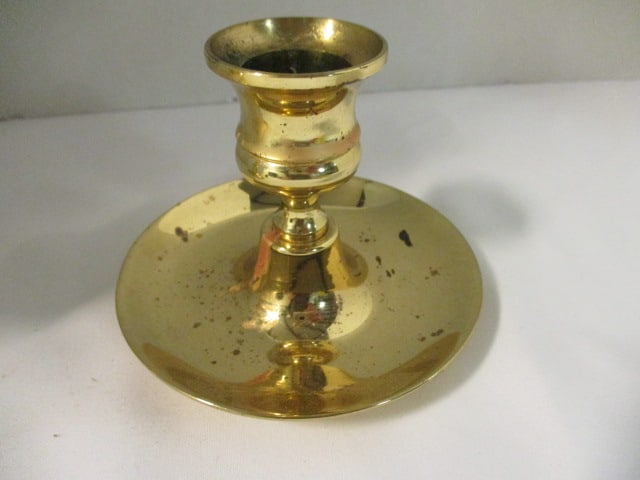 Three Baldwin Brass Candle Holders - 7